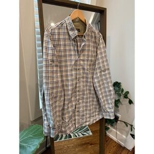 Eddie Bauer Mens LT Plaid Long Sleeve Button Up Shirt Casual Top